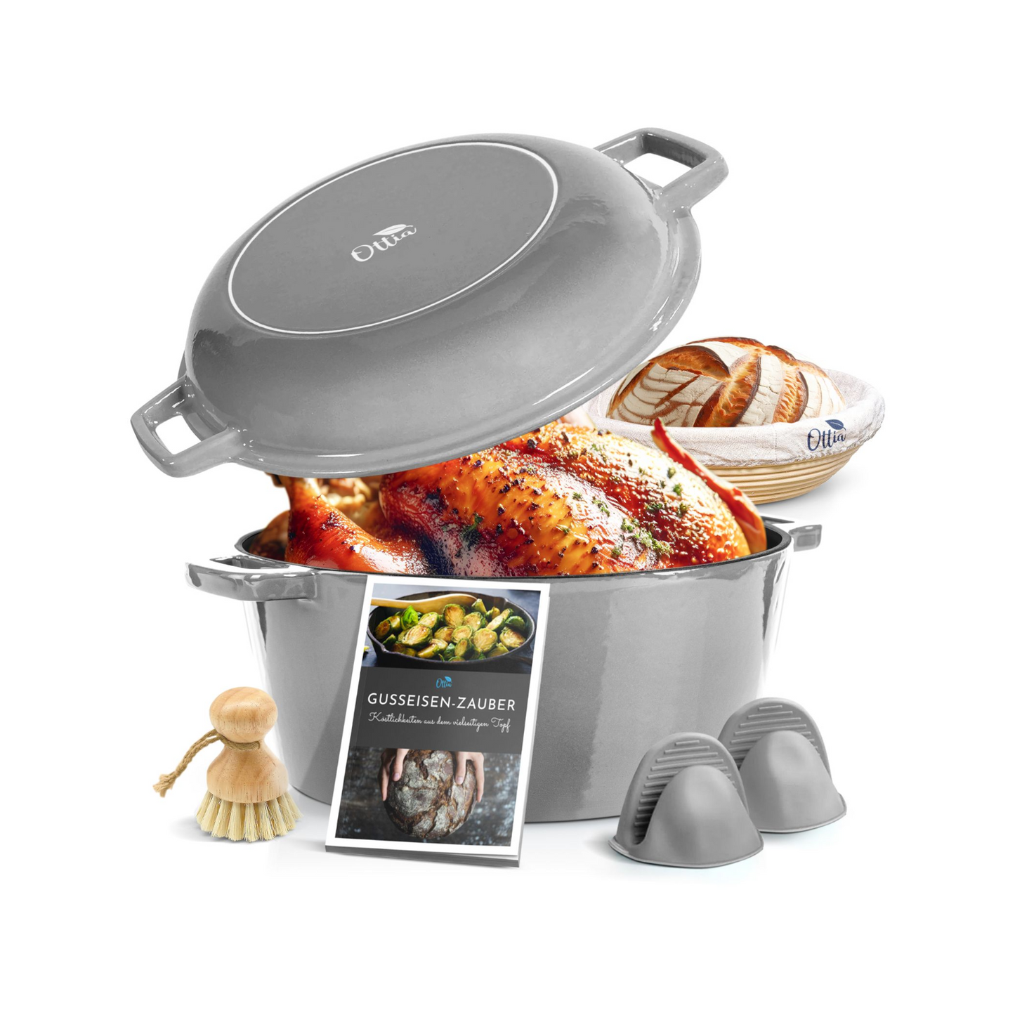 Ottia cast iron pot 2 in 1 from the Ottia brand