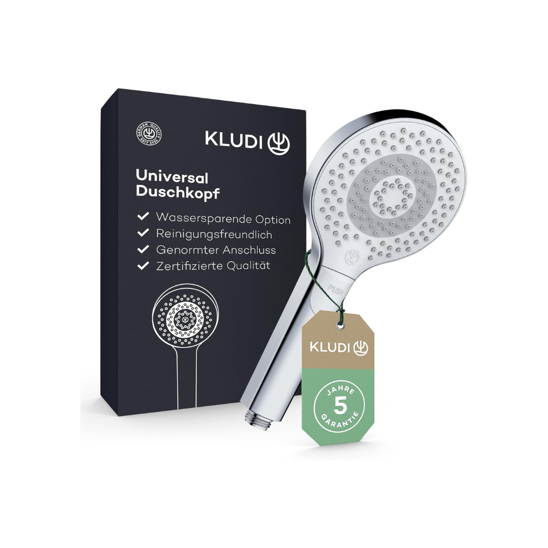 X3 hand shower with 3 jet types from the KLUDI brand