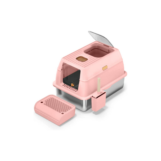 XXL Cat Litter Box with Stainless Steel by Felinetiq